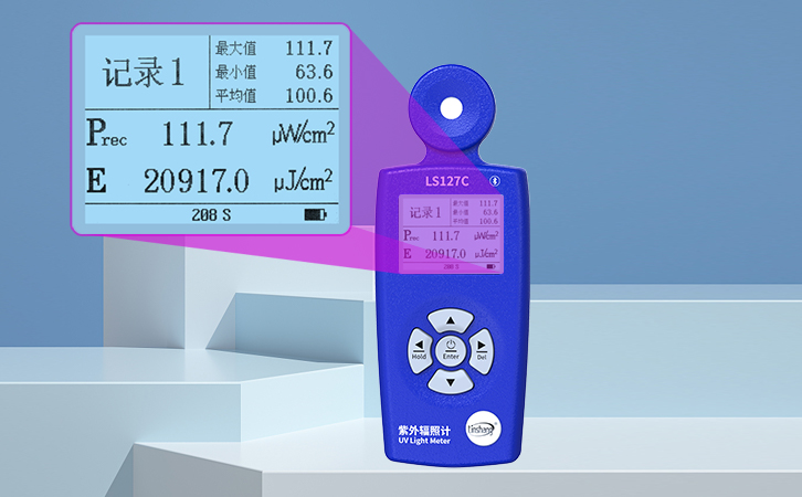 LS127C紫外辐照计显示界面